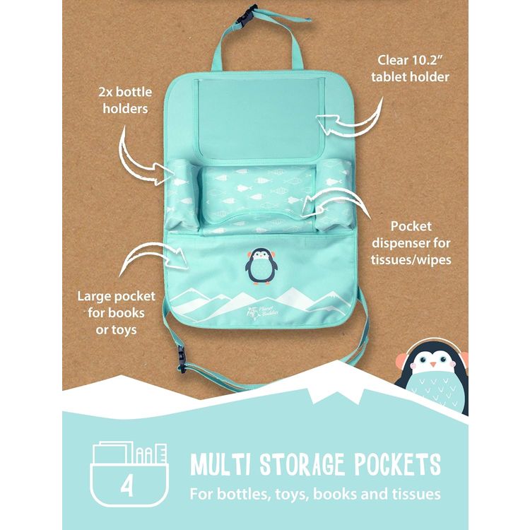 سجادة ركل مقعد السيارة من بلانيت باديز - أزرق