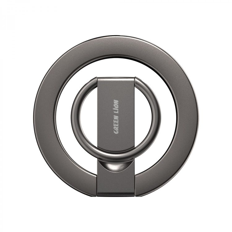 Green Lion Magnetic Ring Holder, 360° Rotation, Strong Magnetic Lock, comfortable hand grab - Titanium