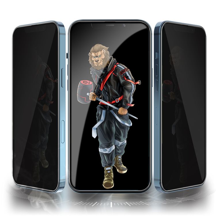 غرين واقي شاشة زجاجي منحني بالكامل ثلاثي الأبعاد مع حماية الخصوصية لهاتف ايفون 12 بروماكس (6.7 بوصات) ، صلابة 9H ، مضاد للخدش ، حماية كاملة ، مضاد للبثور بخصوصية 90 درجة زجاج مقوى