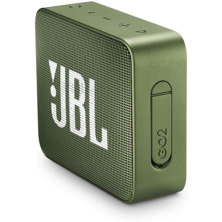 JBL GO 2 Portable Wireless Bluetooth Speaker, 5-hours Playtime, IP67 Waterproof Feature, Speaker Built-in Noise-Cancelling Speakerphone - Green