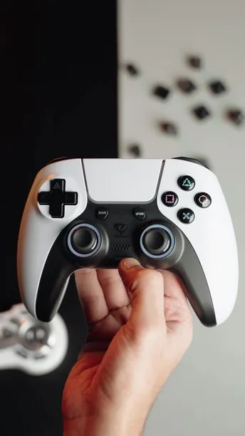 Porodo Gaming PS4 Wireless Gamepad Controller in UAE | 7 Hours Working Time - White / Black Color | (PDX610-WHB)