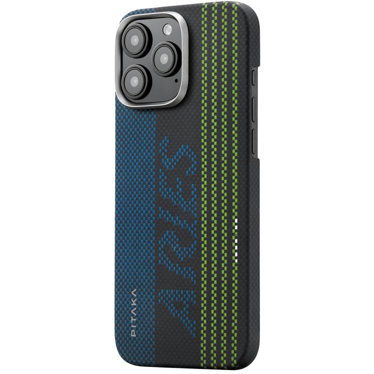 Pitaka Aries Tactile Woven Case for iPhone 16 Pro, MagSafe Compatibility, Slim & Lightweight, Secure Grip, Raised Edge Camera - Credit Card