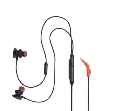 JBL Quantum 50 Wired In-Ear Gaming Headset with Absolute Control, Inline Voice-Focus Microphone, Ergonomic Technology & Ultra-soft Silicone  - Black