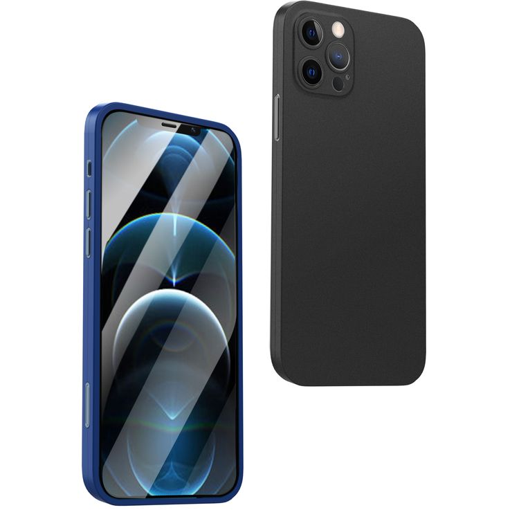 Green Lion 360° Carcasa 3D Glass + PC Case for iPhone 12 / 12 Pro ( 6.1 " ), 360 Full Protection, Ultra-Thin Cover, Scratch Resistant, Shatterproof, Easy Access to All Ports - Sea Blue