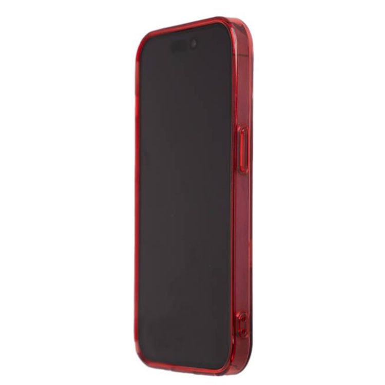 USPA PC/TPU Case with Splatter Pattern & Horse Logo iPhone 14 Pro Compatibility - Red
