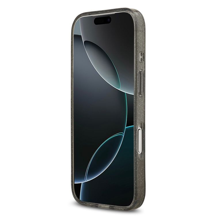 Karl Lagerfeld MagSafe IML Glitter Case with Karl & Choupette Heads for iPhone 17 Pro Max, Drop Protection, Slim Profile & Lightweight Design, Easy Snap-On, Comfortable Grip, Sustainable Packaging - Black