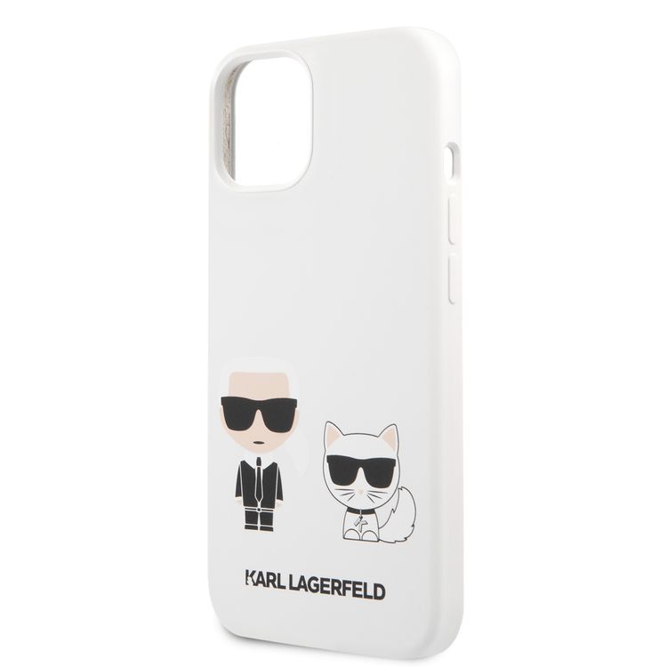 CG MOBILE Karl Lagerfeld Liquid Silicone Case Karl & Choupette Compatible for iPhone 13 Pro Max (6.7") Anti-Scratch, Easy Access to All Ports, Drop Protection & Shock Absorption Back Cover Suitable with Wireless Charging Officially Licensed