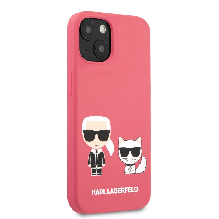CG MOBILE Karl Lagerfeld Liquid Silicone Case Karl & Choupette Compatible for iPhone 13 Pro Max (6.7") Anti-Scratch, Easy Access to All Ports, Drop Protection & Shock Absorption