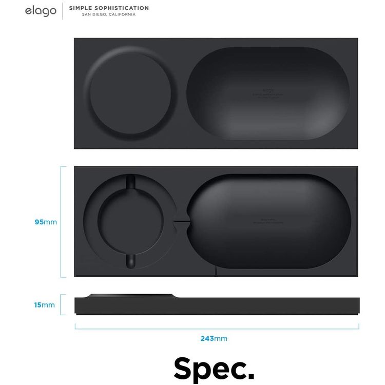 elago Charging Tray with MagSafe Charger Magnetic Wireless Charger Tray, with iPhone 12, Pro, Pro Max, Mini and other Wireless Chargers phones [Magsafe Not Included]