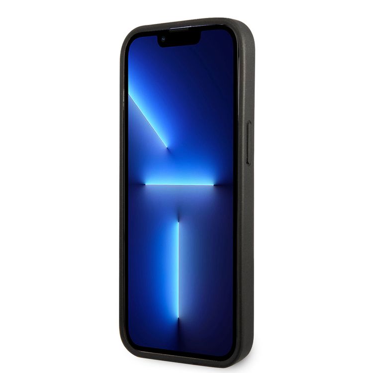 Ferrari Leather Printed Big SF Logo Hard case, Drop protection, Compatible with iPhone 13 Pro Max - Grey