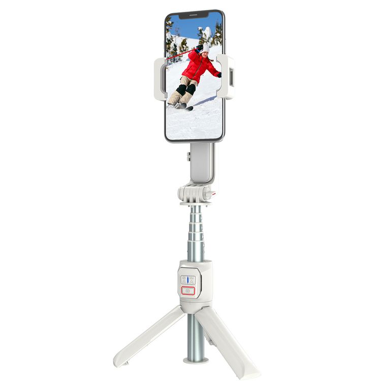 Porodo Ati-Shake Gimbal مع تحكم مركزي قابل للتدوير - أبيض