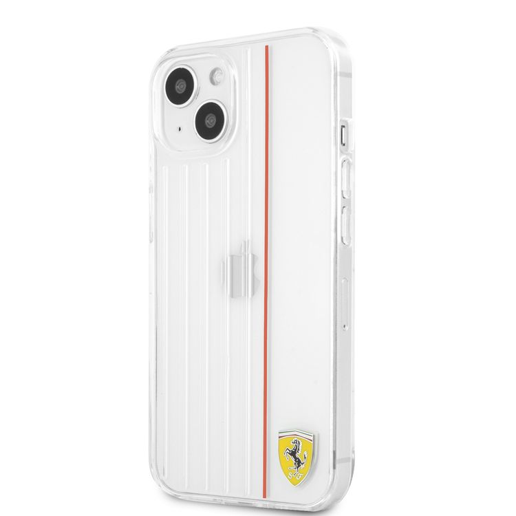 CG MOBILE Ferrari PC/TPU Hard Case with 3D Lines Contrasted Compatible for iPhone 13 Mini (5.4") Anti-Scratch, Easy Access to All Ports
