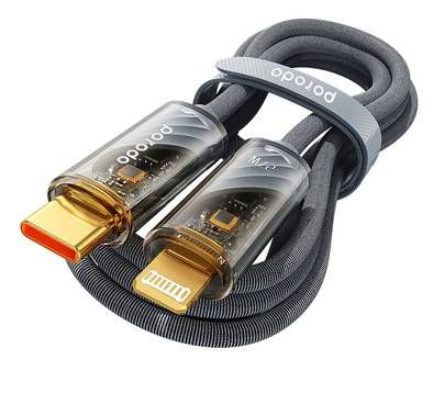 Porodo Braided 1M PD27W USB-C to Lightning Cable With Tra...