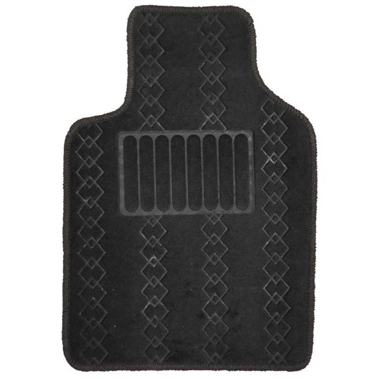 RoadPower Universal Car Floor Mats Patterned - Black