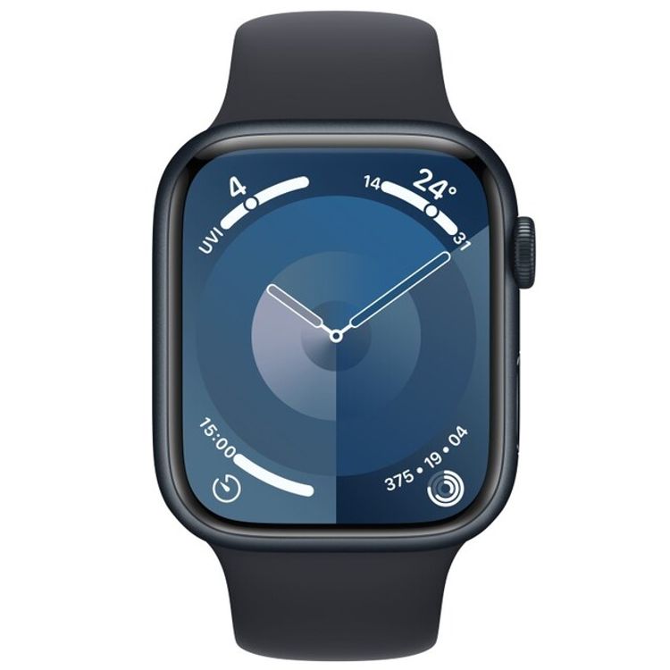 Apple Watch Series 9 [GPS + Cellular 45mm] with Midnight Aluminum Case & Midnight Sport Band | M/L