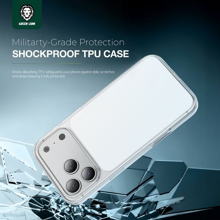Green Lion Crystal Plus Ultra-Clear MagSafe Case for iPhone 17 Pro, Anti-Scratch, Comfortable Grip, Raised Bezels for Camera & Screen, Comfortable Grip, Anti-Fingerprint - Clear