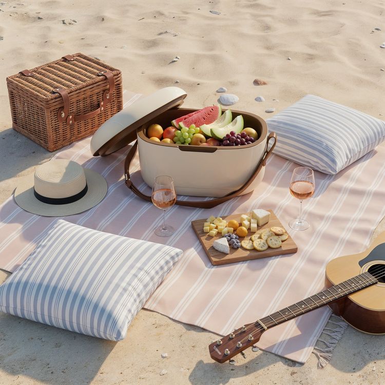 Green Lion Vintage Insulated Cooler Box 12L with Leak-Proof Design, Food-Grade Safety, Triple-Layer Insulation, Hot and Cold Storage, Adjustable Strap, Airtight Protection, Impact Resistant, Travel Friendly, Long-Lasting Insulation - Beige 