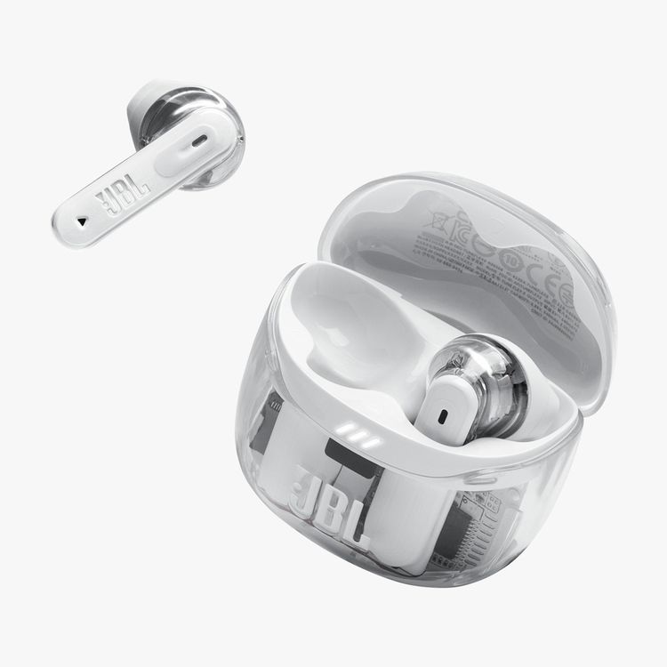 JBL Tune Flex 2 Earbuds with JBL Pure Bass sound, JBL Headphones App, 48 Hours Battery Life, 2 Hours Charging Time - Ghost White