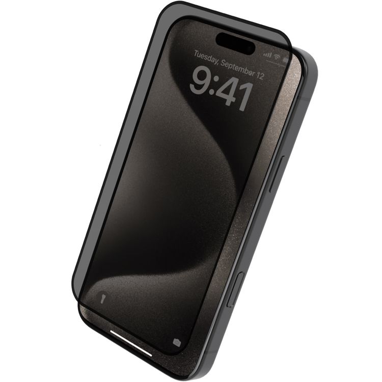 Levelo واقي شاشة خصوصية مطبوع ثلاثي الأبعاد 2.5D مع حافة سيليكون لهاتف iPhone 16 Pro Max، مقاوم لبصمات الأصابع، يمنع الفقاعات الهوائية، مقاوم للصدمات، تصميم مقاوم للانفجارات، مضاد للخدوش، طبقة طلاء أوليوفوبك - أسود