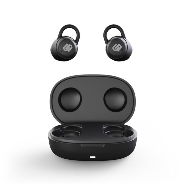 Urbanista Lisbon True Wireless Earbuds, Touch Controls, Compact Size, Siri and Google Voice Assistant, Up to 27 Hours Playtime, 2 Bluetooth Class, ≤10 m Bluetooth Range - Midnight Black