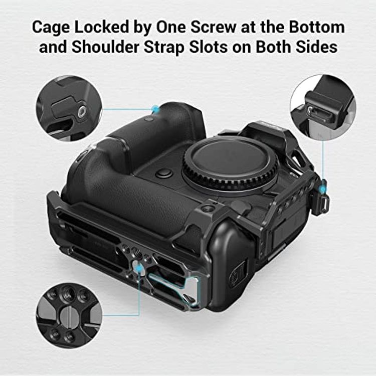 SMALLRIG EOS R5 /R6 Basic Kit, Camera Cage for Conon EOS R5 /R6 with BG-R10 Battery Grip, Including Cage, Top Handle, Side Handle and Clamp - 3707 - Black