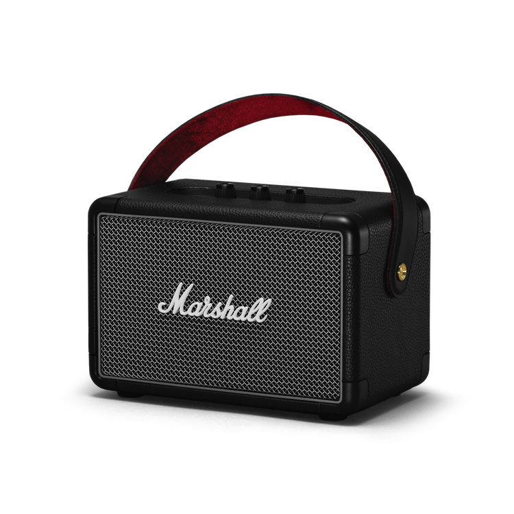 Marshall Kilburn II  Bluetooth Wireless Stereo Speaker, Integrated Rechargeable Lithium-ion Battery, Bluetooth 5.0,  2.5 Hours Charging Time, IPX2 - Black