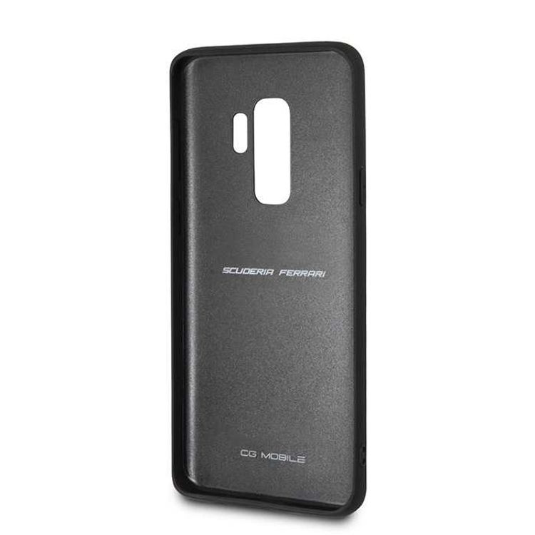 CG MOBILE Ferrari On Track PU Leather Hard Phone Case Compatible for Samsung Galaxy S9 Plus | Protective Mobile Case Officially Licensed - Red