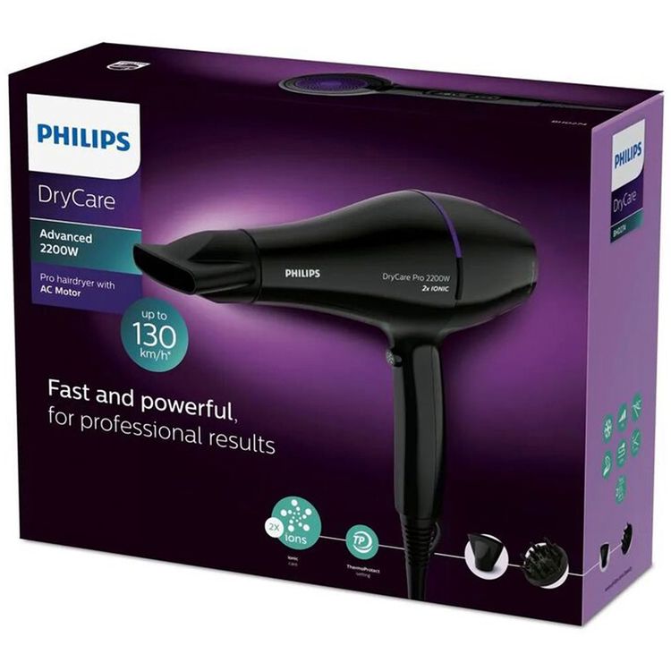 مجفف الشعر دراي كير برو من فيليبس-BHD274/03 - أسود