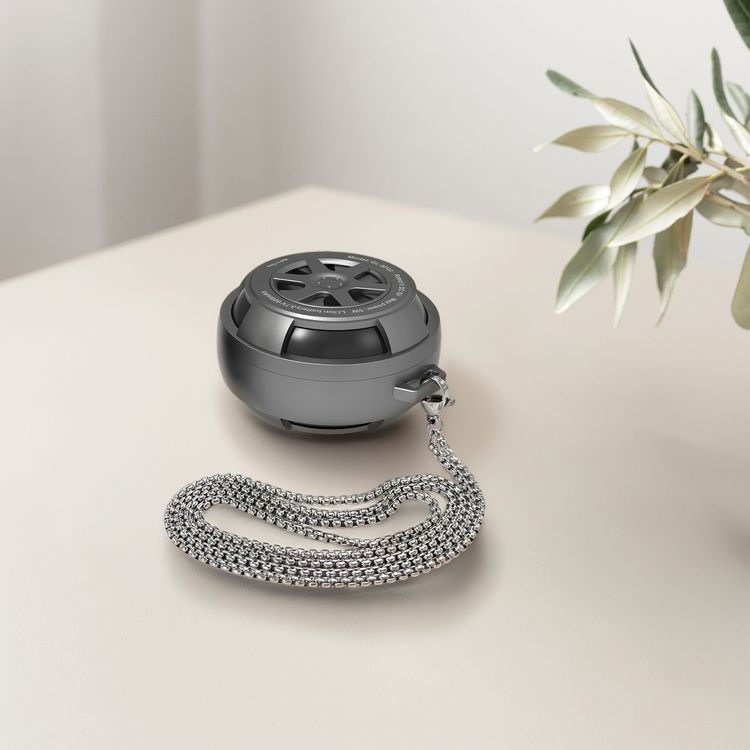 Green Lion Spin Beat Fidget Spinner Speaker with TF Card Support, Premium Sound, Zinc Alloy Shell, Type-C Port, 5W Output, Water Resistant , Bluetooth Version 5.3, Up to 6 Hours Playtime, 10m Transmission Range - Gray