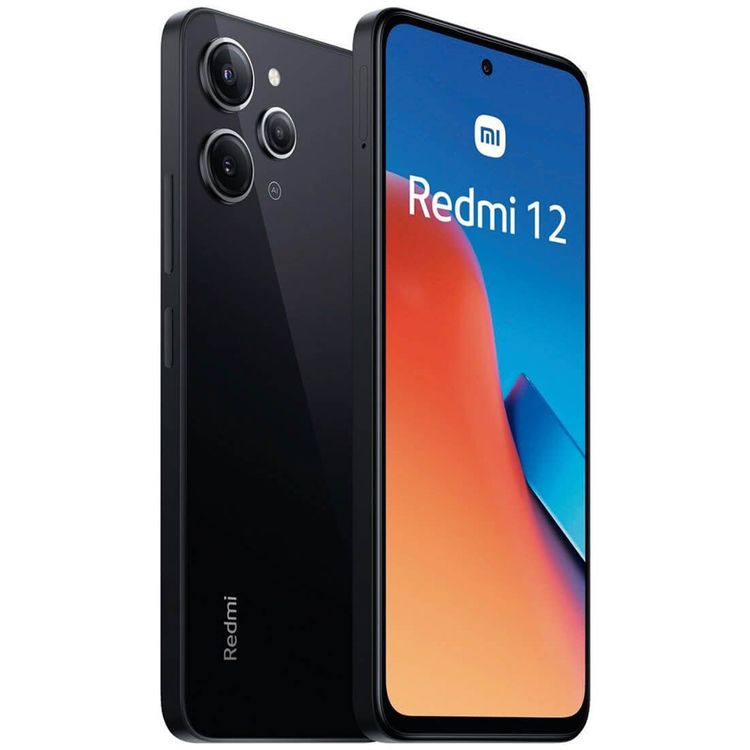 Xiaomi Redmi 12 Smartphone IND Version, RAM 6GB, Storage 128GB, 4G LTE, Dual Sim, 5000mAh Battery, Fingerprint Sensor, GPS, Bluetooth 5.3 - Midnight Black
