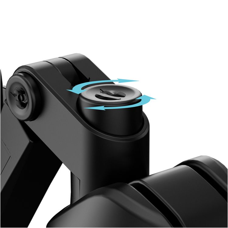 Porodo Blue Multi-Surface Mounting Car Phone Holder with Strong Suction Base, Adjustable Viewing Angle, One-Handed Operation, Full-Angle Rotating Base, One-Click Lock and Release, ABS Material, 1.5kg Load Capacity, Compatible with 4.5" - 6.5" Devices, Stable and Secure Hold - Black  