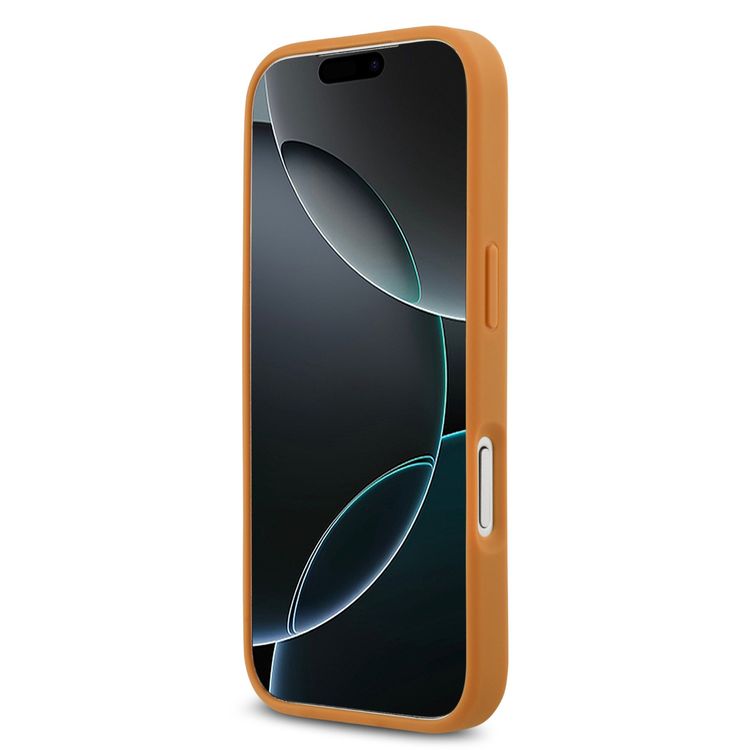 Karl Lagerfeld MagSafe PU Case with Karl RSG Logo Buttons for iPhone 17 Pro, Slim Profile, Easy Snap-On, Sustainable Packaging, Comfortable Grip, Drop Protection, Lightweight Design - Brown