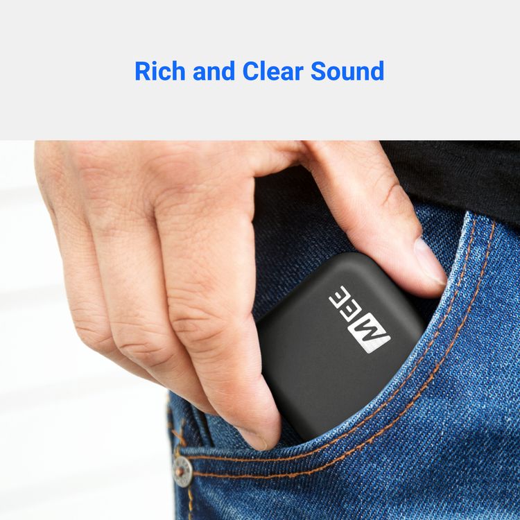 سماعات MEE Audio X10 اللاسلكية الحقيقية مع تصميم مريح، وأحجام مختلفة من أطراف السيليكون، ودعم للمساعد الصوتي، وميكروفون مدمج متعدد الاتجاهات، وعمر بطارية يصل إلى 23 ساعة مع علبة الشحن، ووقت شحن ساعتين - باللون الأسود.