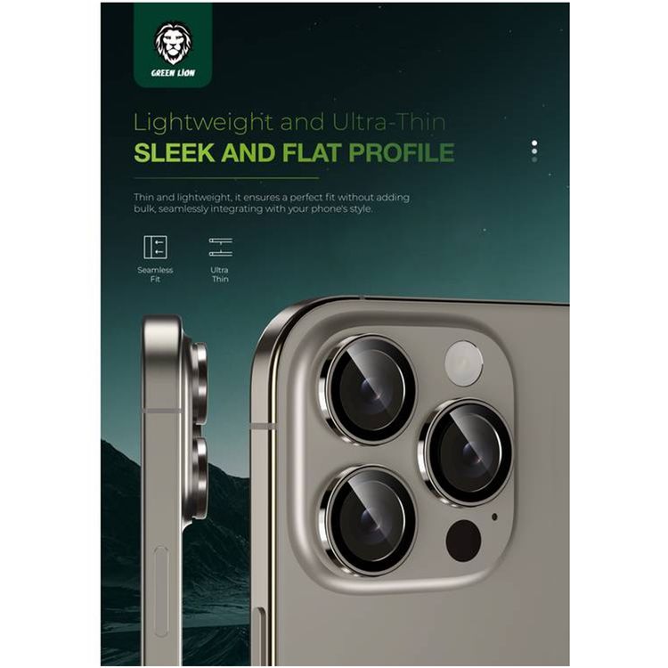 Green Lion HD Elite Camera Lens, AR Coating, HD Clearity, Seamless Fit - Natural Titanium