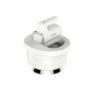 Porodo Lifestyle Spill-Proof Dual Mode Mixer, 6 Speed Settings, Easy Maintenance, Feeding Window Access, Folds Batter & Kneads Dough - White / Silver