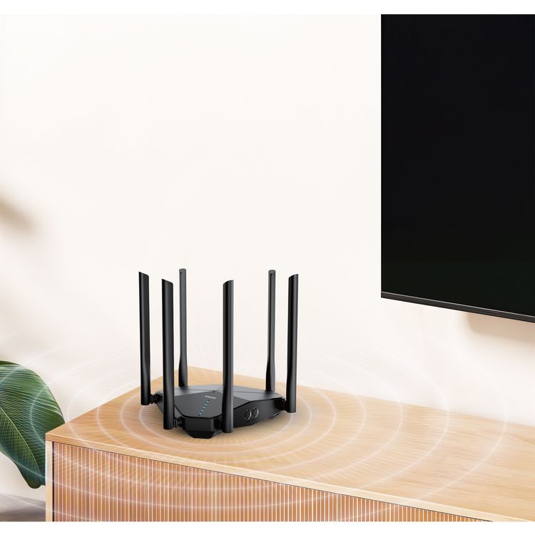 Porodo Dual-Band Portable 4G LTE Wi-Fi Router with 4000mAh Battery Capacity, 3 Giga LAN Ports, 1200Mbps Wi-Fi Speed, 4x LTE/UMTS & 2x Wi-Fi External Antennas, Nano Sim, Secure Encryption, 2.4G & 5G Dual Band - Black