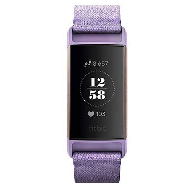 Fitbit Charge 3 Fitness Wristband with Heart Rate Tracker S.E. - Rose Gold/Lavender