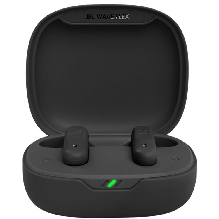 JBL Wave Flex True Wireless Noise Cancelling Earbuds, Hands-Free Calls with Voice Aware, Comfortable fit, JBL Deep Bass Sound, 32h Maximum play time - Black