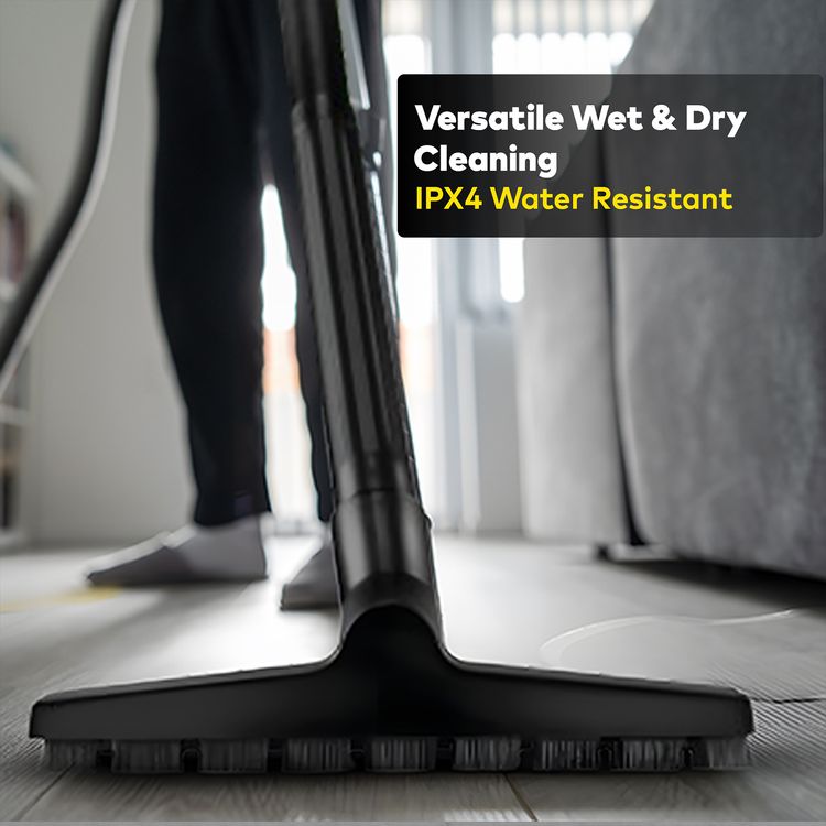 مكنسة جرين ليون ألترا 3 في 1، أداة شق 2 في 1، فوهات متعددة، كيس غبار من القماش، سعة صندوق الغبار 12 لتر، خرطوم بطول 1.5 متر، عجلات دوارة، قابس BS - لون أصفر