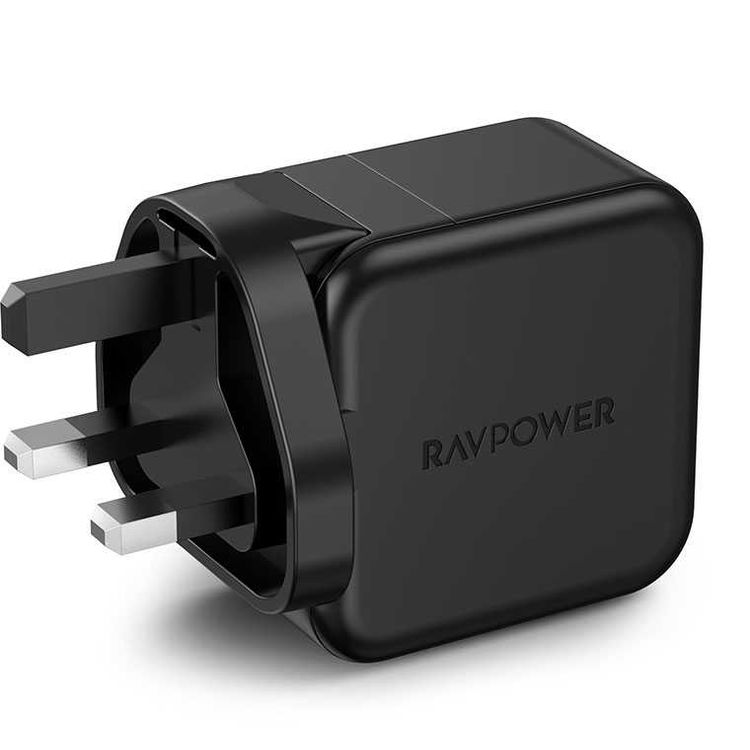 RAVPower 2-Port PD Pioneer Wall Charger 18W UK - Black