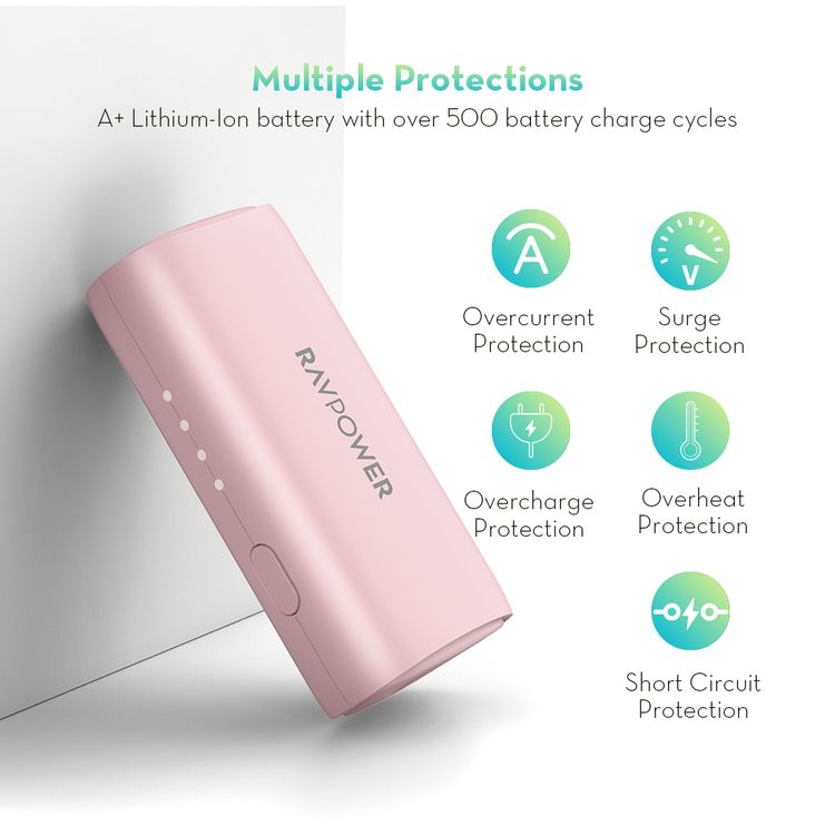 راف باور باور بانك محمول 3350 مللي أمبير مع تقنية الشحن السريع ايسمارت شحن سريع ، شاحن محمول صغير الحجم ، تصميم مريح ، غلاف مضاد للخدش ، مؤشر شحن ليد ، باور بانك للحماية من الحرارة الزائدة