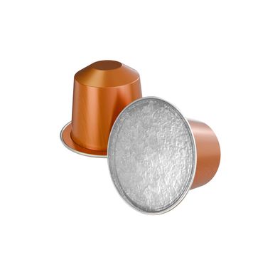 LePresso Aluminum Capsules for Nespresso, Colombia Origin, Fruity Flavor Note, 100% Arabica, Medium Roast Level, 10 Capsules per Pack - Copper