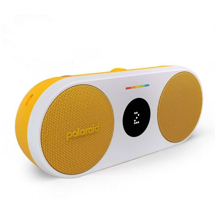 Polaroid P2 Music Player, 4 hours Full charge, Up to 15 hours Battery life, 8x8 LED display (white), Mobile wireless speaker with mono sound - Yellow
