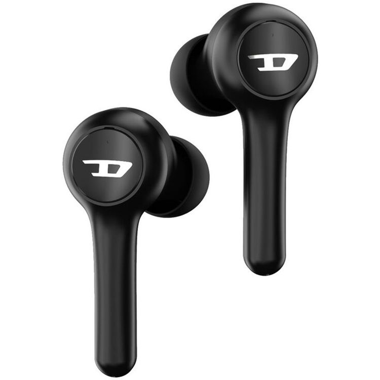 Diesel True Wireless Earbuds, Multi-Functional Button, 32 Hours Total Playtime, In-Ear Only, Multi-Functional Button, Mono and Stereo - Black