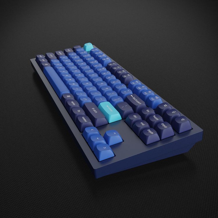 Keychron Q3 QMK Custom Hot-Swappable Gateron G-Pro Keybaord With RGB, Knob And Red Switch - Navy Blue