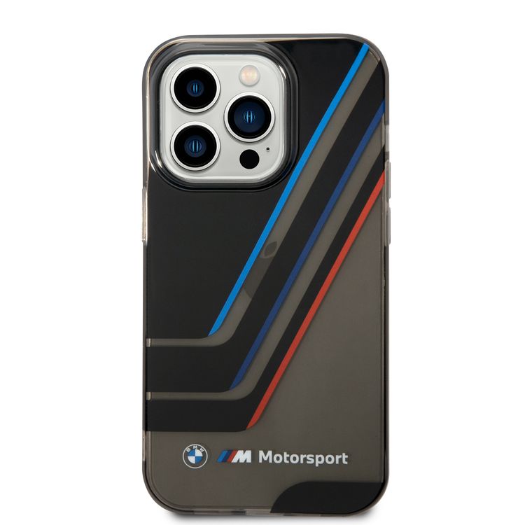BMW Motorsport IML Case with Translucent Stripe for iPhone 15 Pro