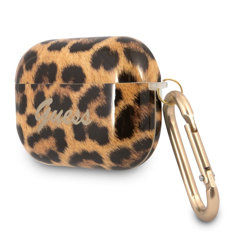 جراب سي جي موبايل من غيس مصنوع من مادة البولي يوريثان الحراري اللامعة مع حلقة مضادة للفقد متوافقة مع ايربودز، مقاوم للخدش وغطاء ممتص للصدمات وغطاء حماية من السقوط متوافق مع ايربودز، برو المرخص رسميًا