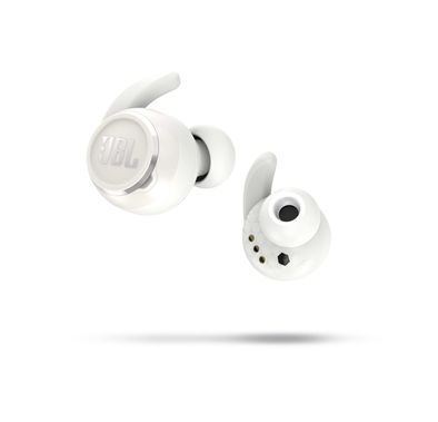 JBL Reflect Mini NC Waterproof True Wireless In-Ear Sport Headphones with Active Noise Cancelling with Smart Ambient, IPX7 Waterproof Feature - White