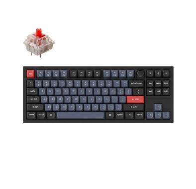 Keychron Q3 QMK Custom HotSwappable Gateron G-PRO  Red Switch Mechanical  Keyboard Full Assembled RGB with Knob - Carbon Black