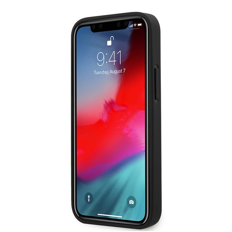 CG MOBILE U.S.Polo Assn. PU Hard Case Polo Embroidery Compatible for iPhone 12Mini(5.4")Shock Resistant,Scratches Resistant Back Cover,Easy Access to All Ports Suitable - Black